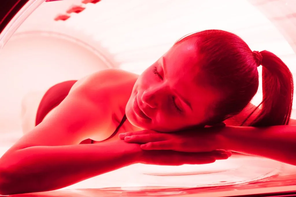 Inside the red light therapy room at Spinal Solutions in St. Augustine